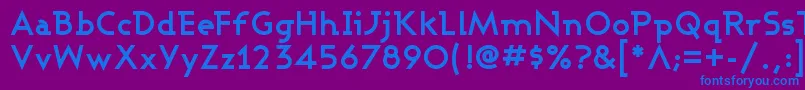 AshbyBold Font – Blue Fonts on Purple Background