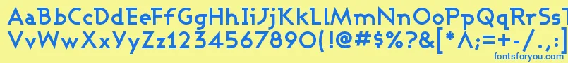 AshbyBold Font – Blue Fonts on Yellow Background