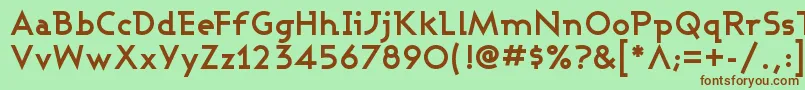 Шрифт AshbyBold – коричневые шрифты на зелёном фоне