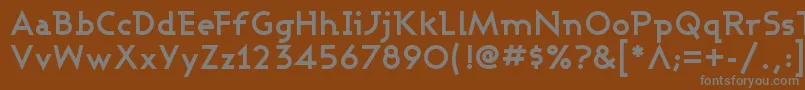 フォントAshbyBold – 茶色の背景に灰色の文字