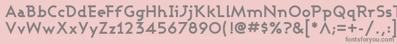 フォントAshbyBold – ピンクの背景に灰色の文字