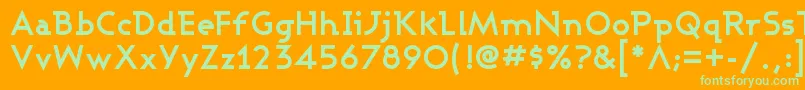 AshbyBold Font – Green Fonts on Orange Background