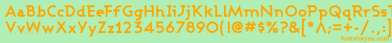 Шрифт AshbyBold – оранжевые шрифты на зелёном фоне