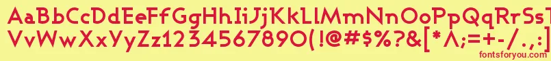 Шрифт AshbyBold – красные шрифты на жёлтом фоне