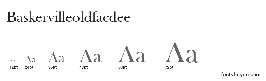 Größen der Schriftart Baskervilleoldfacdee