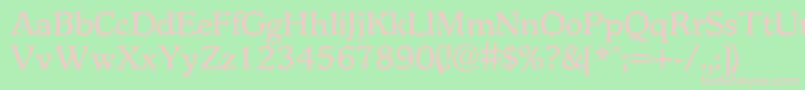 Madama Font – Pink Fonts on Green Background