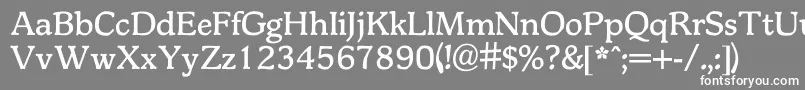 フォントMadama – 灰色の背景に白い文字