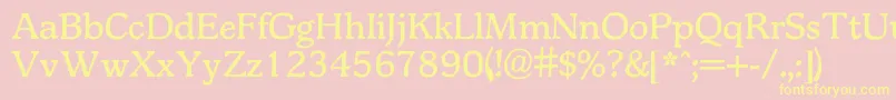 Madama Font – Yellow Fonts on Pink Background