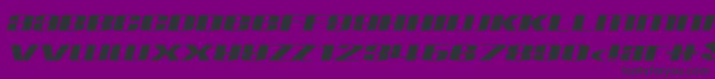 フォントTaskeksemInflamerat – 紫の背景に黒い文字