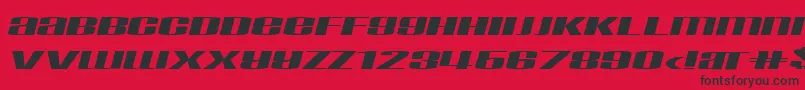 TaskeksemInflamerat Font – Black Fonts on Red Background