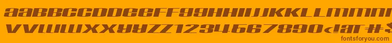 TaskeksemInflamerat Font – Brown Fonts on Orange Background