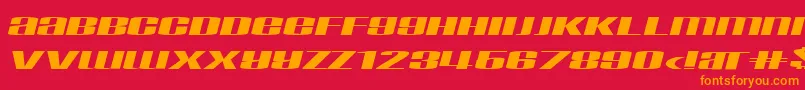 TaskeksemInflamerat Font – Orange Fonts on Red Background