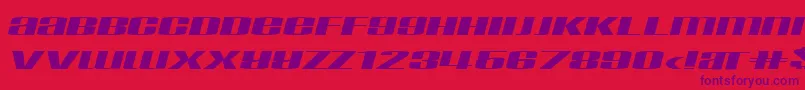 TaskeksemInflamerat Font – Purple Fonts on Red Background