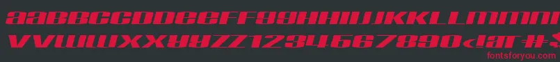 TaskeksemInflamerat Font – Red Fonts on Black Background