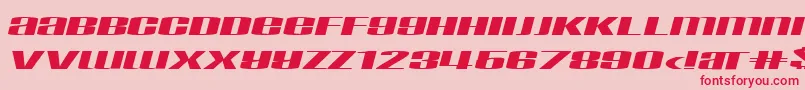 TaskeksemInflamerat Font – Red Fonts on Pink Background