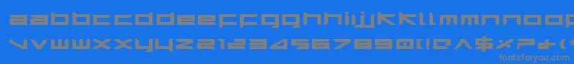 HarrierBoldExpanded Font – Gray Fonts on Blue Background