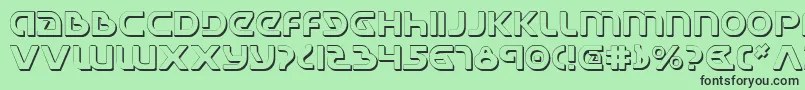 UniversalJackShadow Font – Black Fonts on Green Background