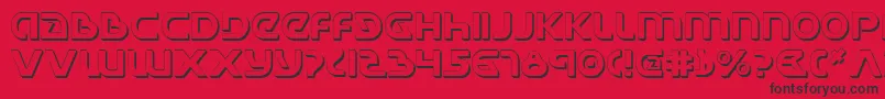 UniversalJackShadow Font – Black Fonts on Red Background