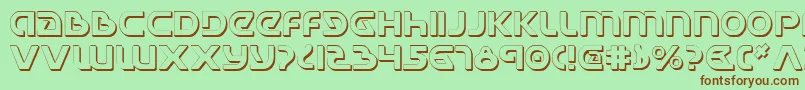 UniversalJackShadow Font – Brown Fonts on Green Background