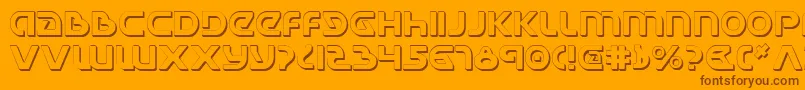 UniversalJackShadow Font – Brown Fonts on Orange Background