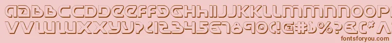 UniversalJackShadow Font – Brown Fonts on Pink Background