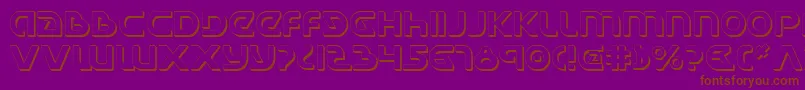 UniversalJackShadow Font – Brown Fonts on Purple Background