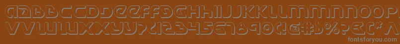 UniversalJackShadow Font – Gray Fonts on Brown Background