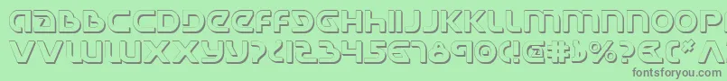 UniversalJackShadow Font – Gray Fonts on Green Background