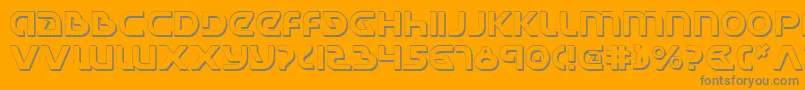 UniversalJackShadow-Schriftart – Graue Schriften auf orangefarbenem Hintergrund