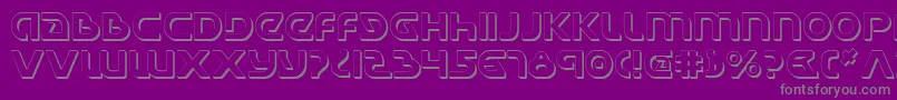 UniversalJackShadow Font – Gray Fonts on Purple Background