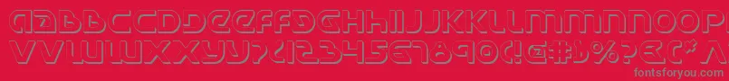 UniversalJackShadow Font – Gray Fonts on Red Background