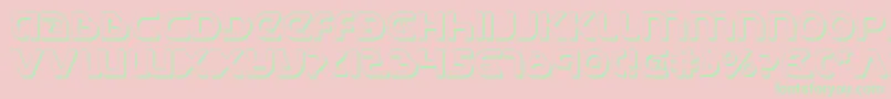 UniversalJackShadow-Schriftart – Grüne Schriften auf rosa Hintergrund