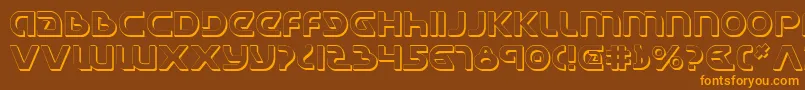 UniversalJackShadow Font – Orange Fonts on Brown Background