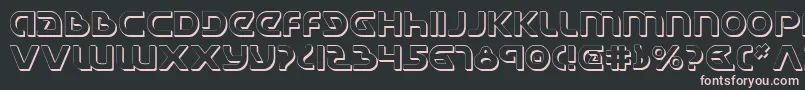 UniversalJackShadow Font – Pink Fonts on Black Background