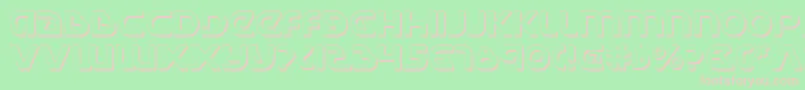 UniversalJackShadow Font – Pink Fonts on Green Background