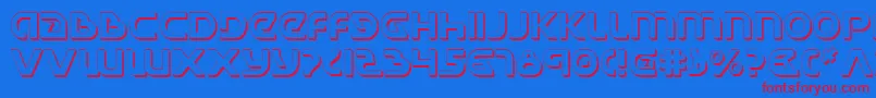 UniversalJackShadow Font – Red Fonts on Blue Background