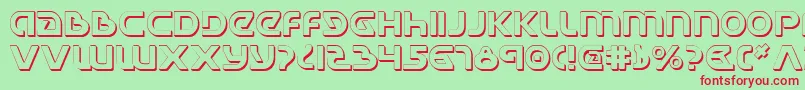 UniversalJackShadow Font – Red Fonts on Green Background