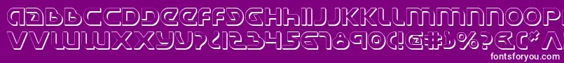 UniversalJackShadow Font – White Fonts on Purple Background