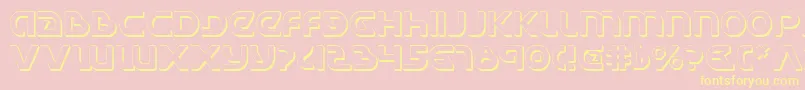 UniversalJackShadow-Schriftart – Gelbe Schriften auf rosa Hintergrund