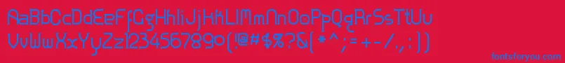 ZoloftBold Font – Blue Fonts on Red Background