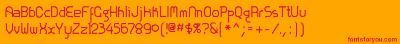ZoloftBold Font – Red Fonts on Orange Background
