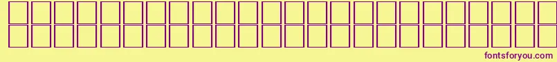 Czcionka McsTabukSINormal. – fioletowe czcionki na żółtym tle