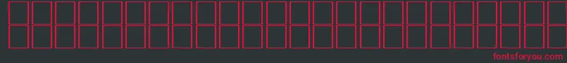 Czcionka McsTabukSINormal. – czerwone czcionki na czarnym tle