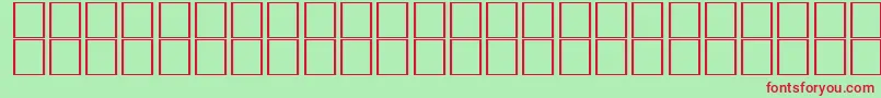 McsTabukSINormal.-fontti – punaiset fontit vihreällä taustalla