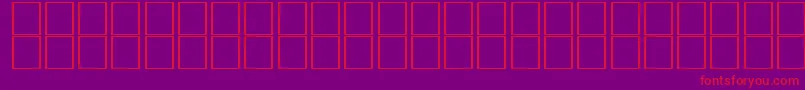 McsTabukSINormal. Font – Red Fonts on Purple Background