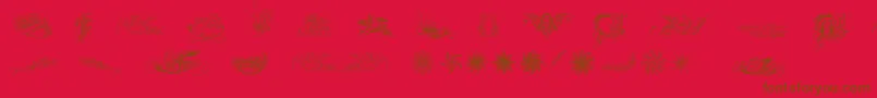 Caligrafiadivina Font – Brown Fonts on Red Background