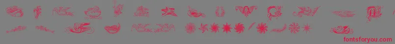 Caligrafiadivina Font – Red Fonts on Gray Background