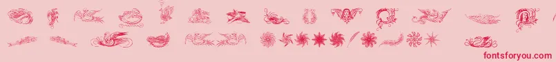 Caligrafiadivina Font – Red Fonts on Pink Background