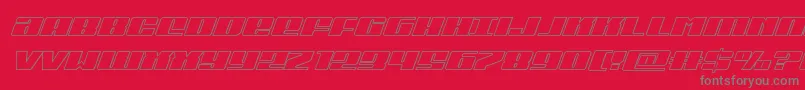 Michiganoutital Font – Gray Fonts on Red Background