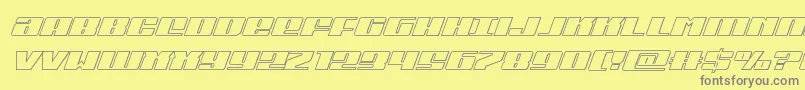 Michiganoutital Font – Gray Fonts on Yellow Background